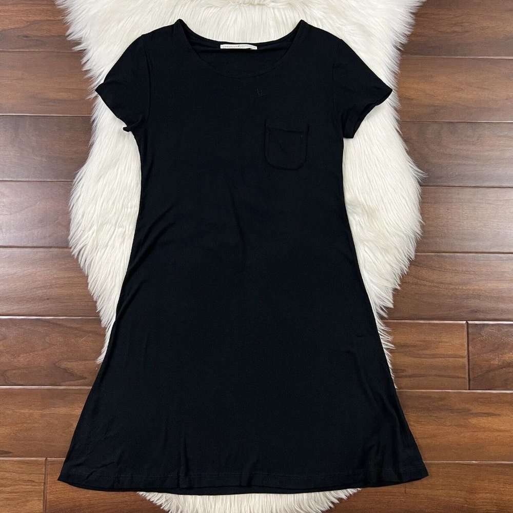 Peruvian Connection‎ Womens Size Small Black Solstice Jersey T Shirt Dress